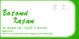 botond kajan business card
